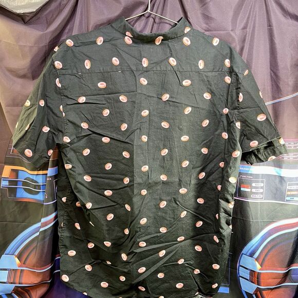 MOLOKAI SURF CO. Button Down Hawaiian Shirt Glazed Donut Short Sleeve Men's XXL - Picture 6 of 8